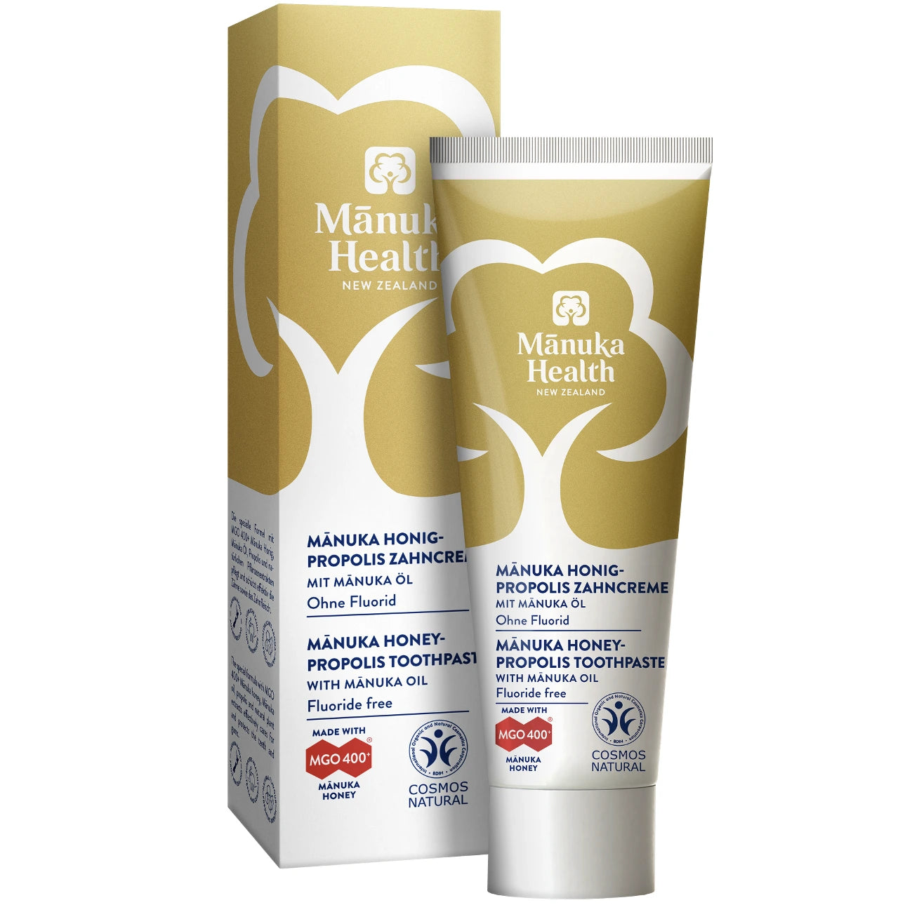 Dentifrice SANS FLUOR au miel de manuka + propolis + huile de manuka (75ml)